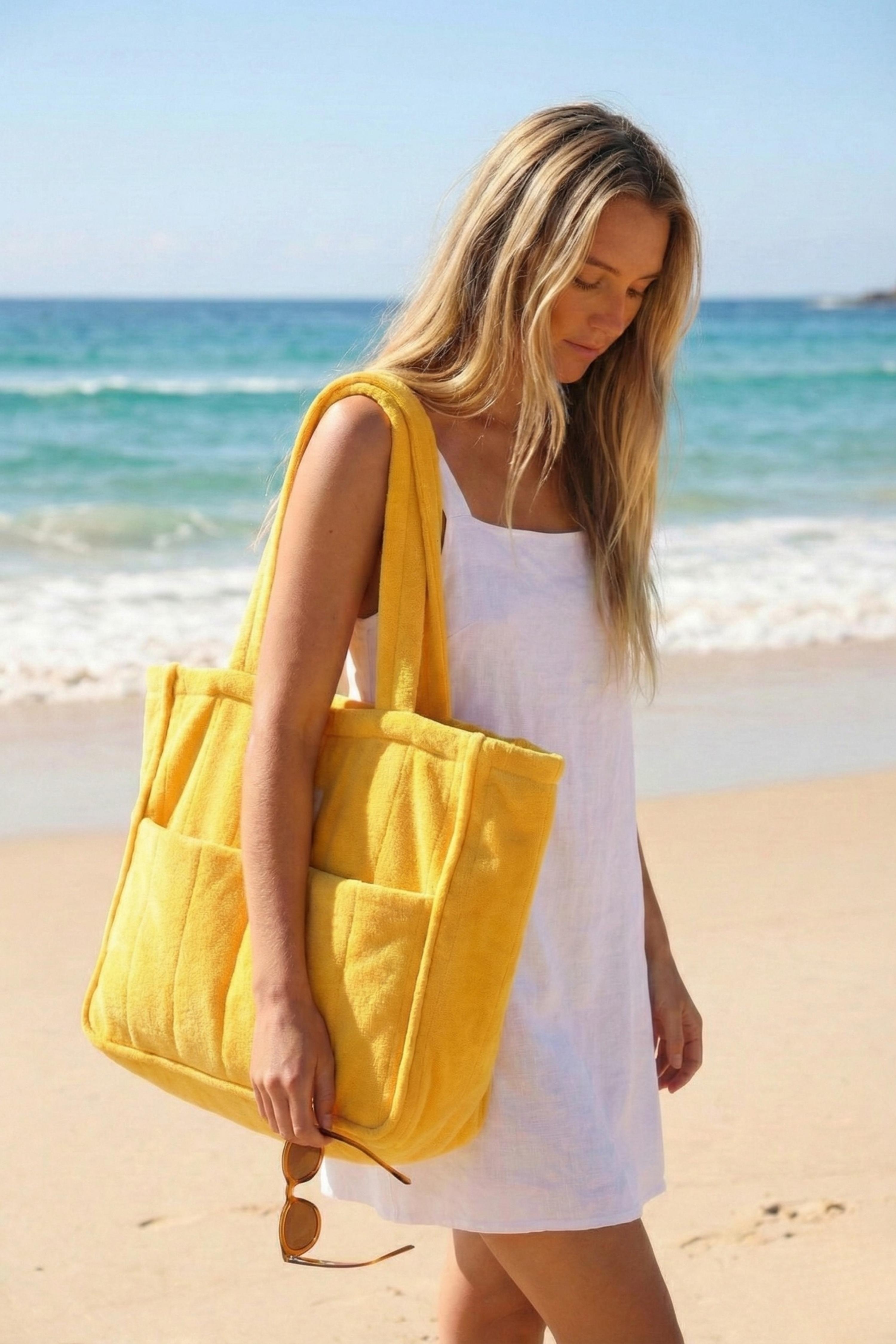 Bolsa Atoalhada Amarela