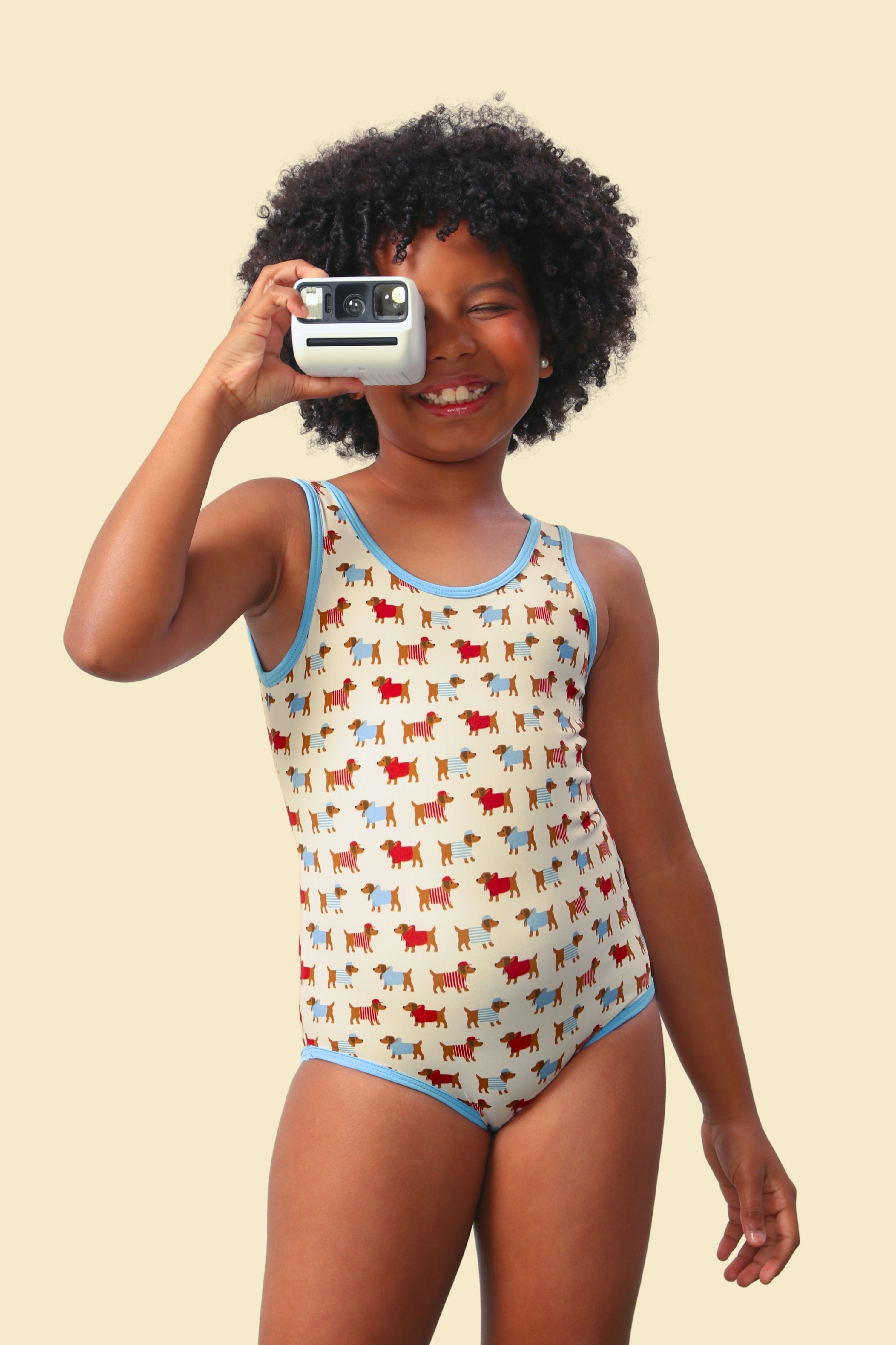 Maiô Infantil UV 50 Andrea Playfull Dogs