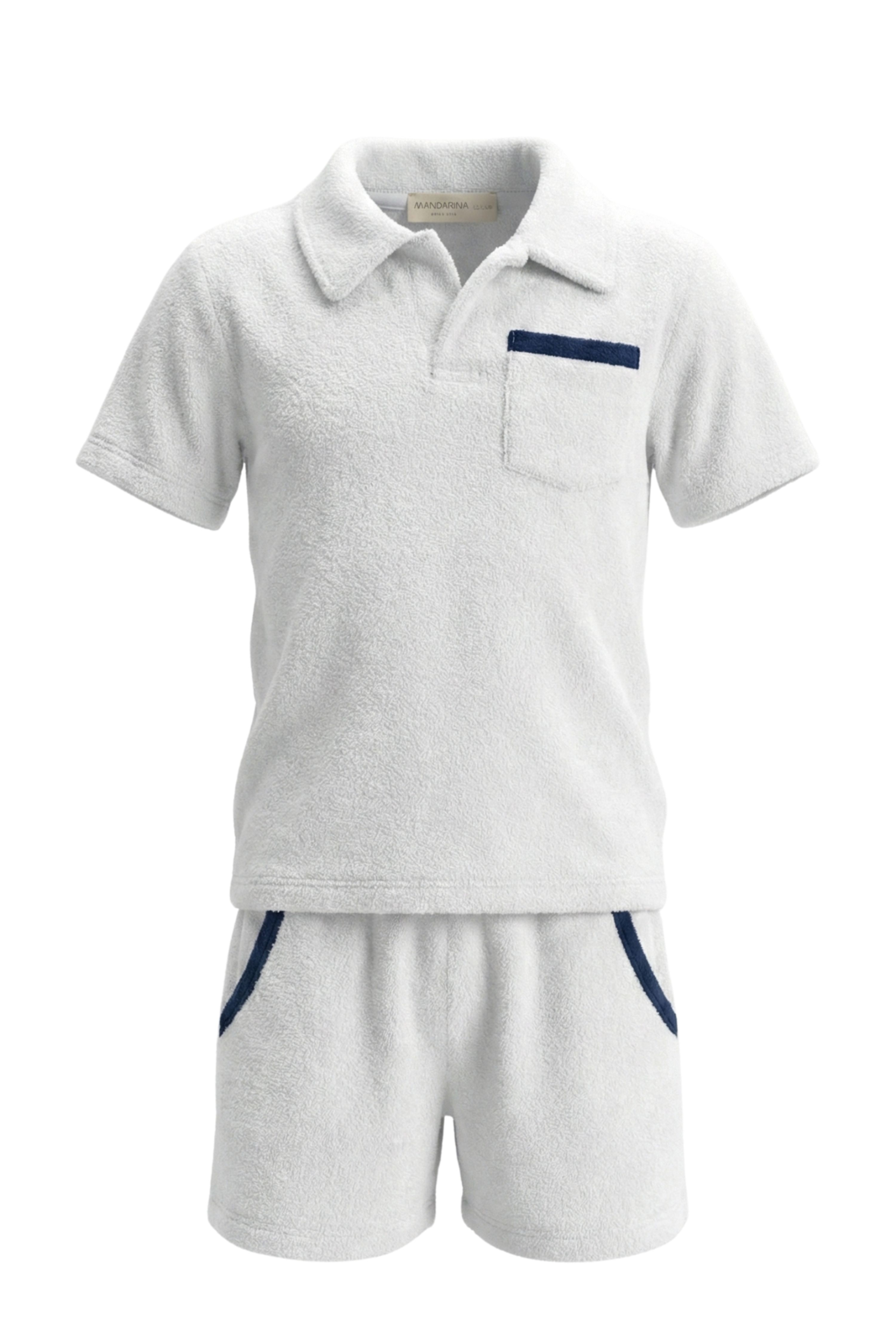 Conjunto Infantil Masculino Atoalhado Branco
