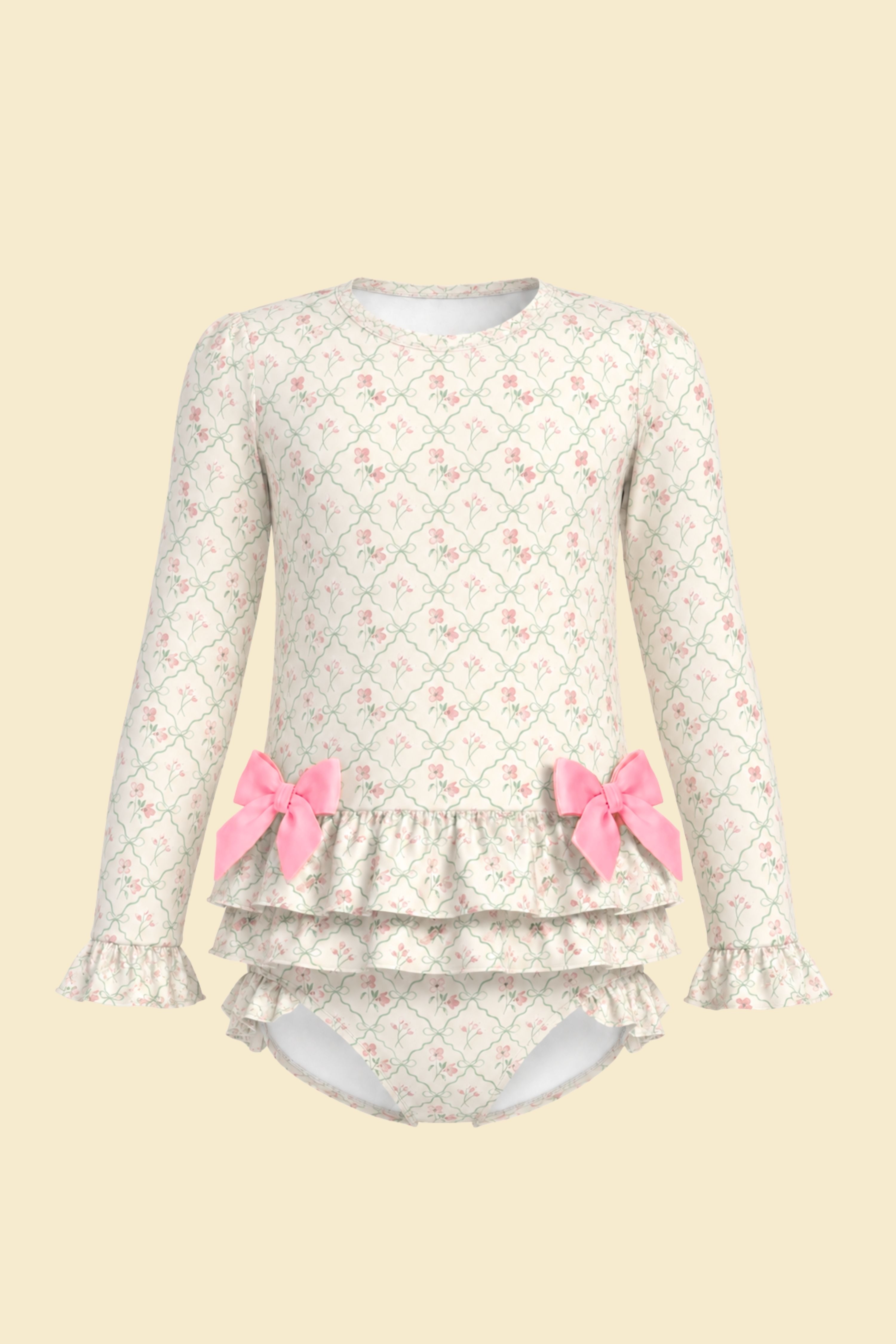 Conjunto Infantil UV 50 Frufru Ribbon Garden