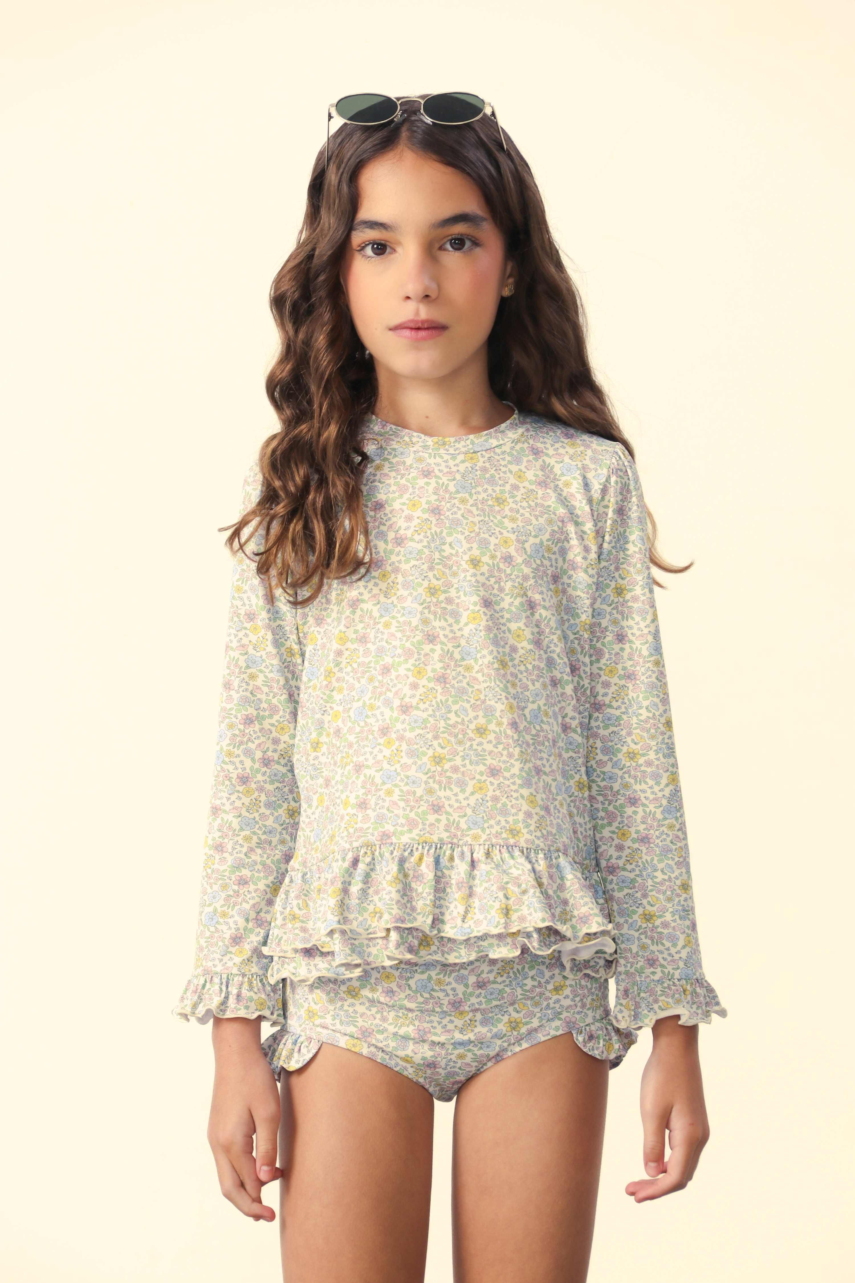 Conjunto Teens UV 50 Fiori Pastello