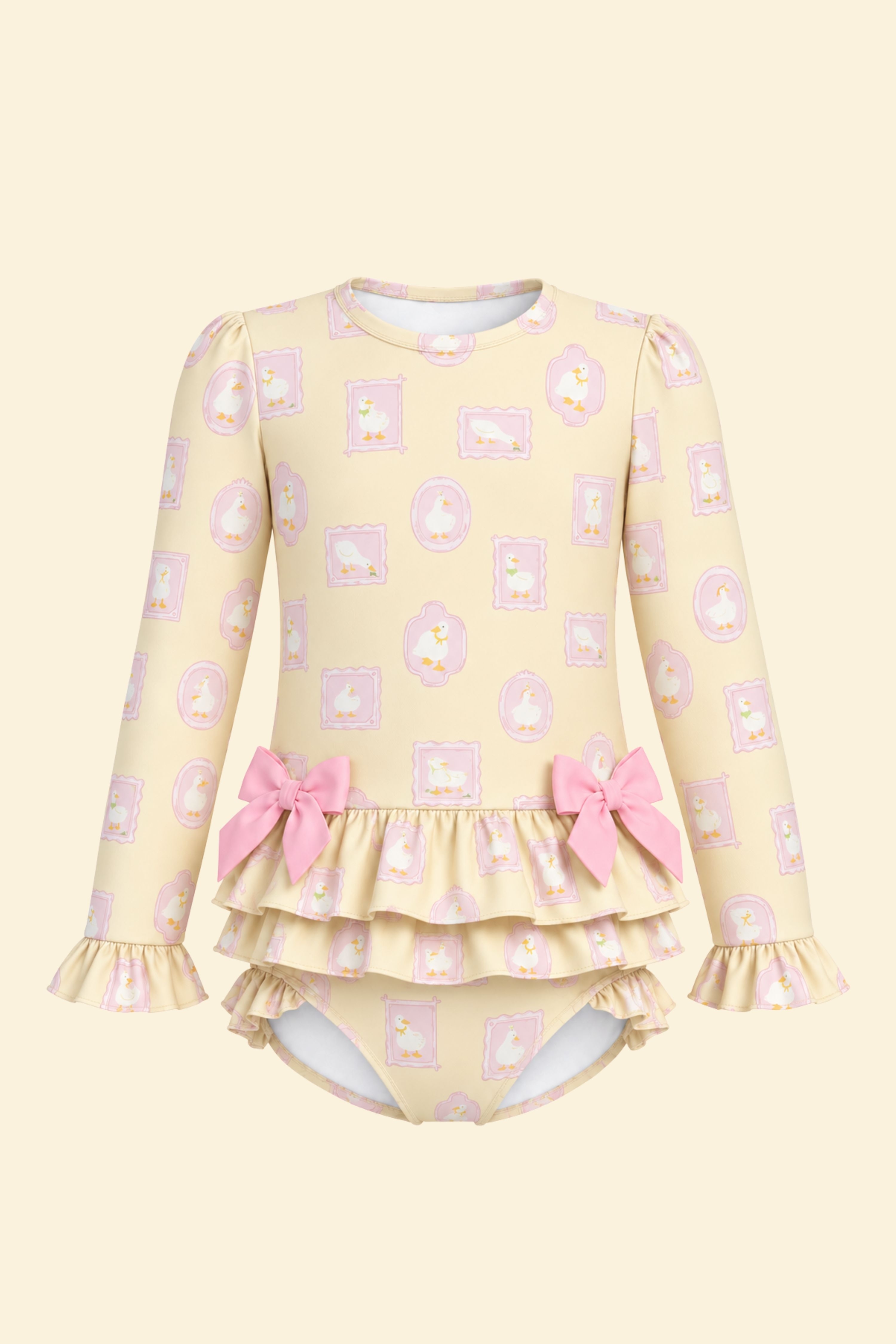 Conjunto Infantil UV 50 Frufru Galerie Canards Rose