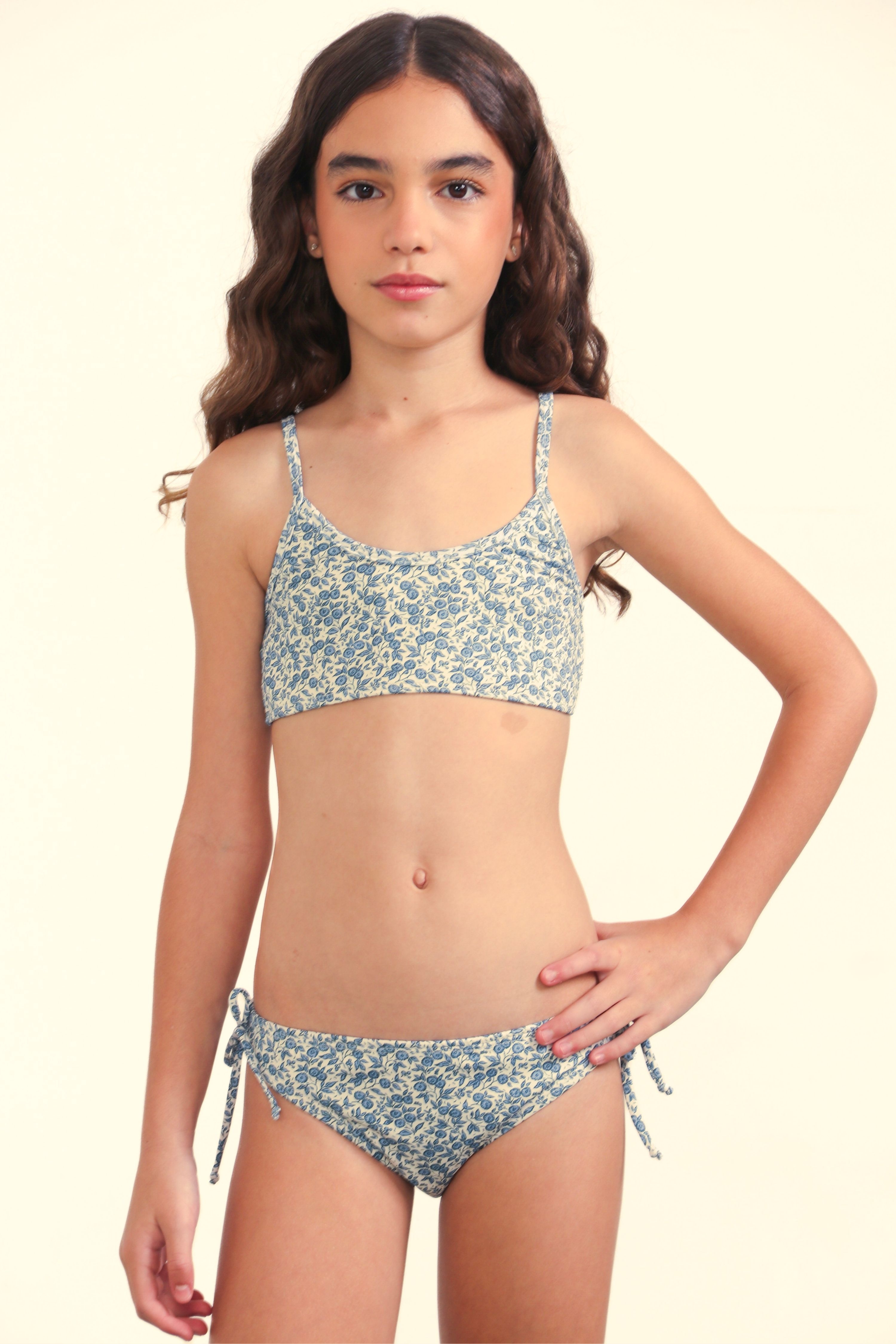 Biquíni Infantil UV 50 Liz Petit Jardin Bleu