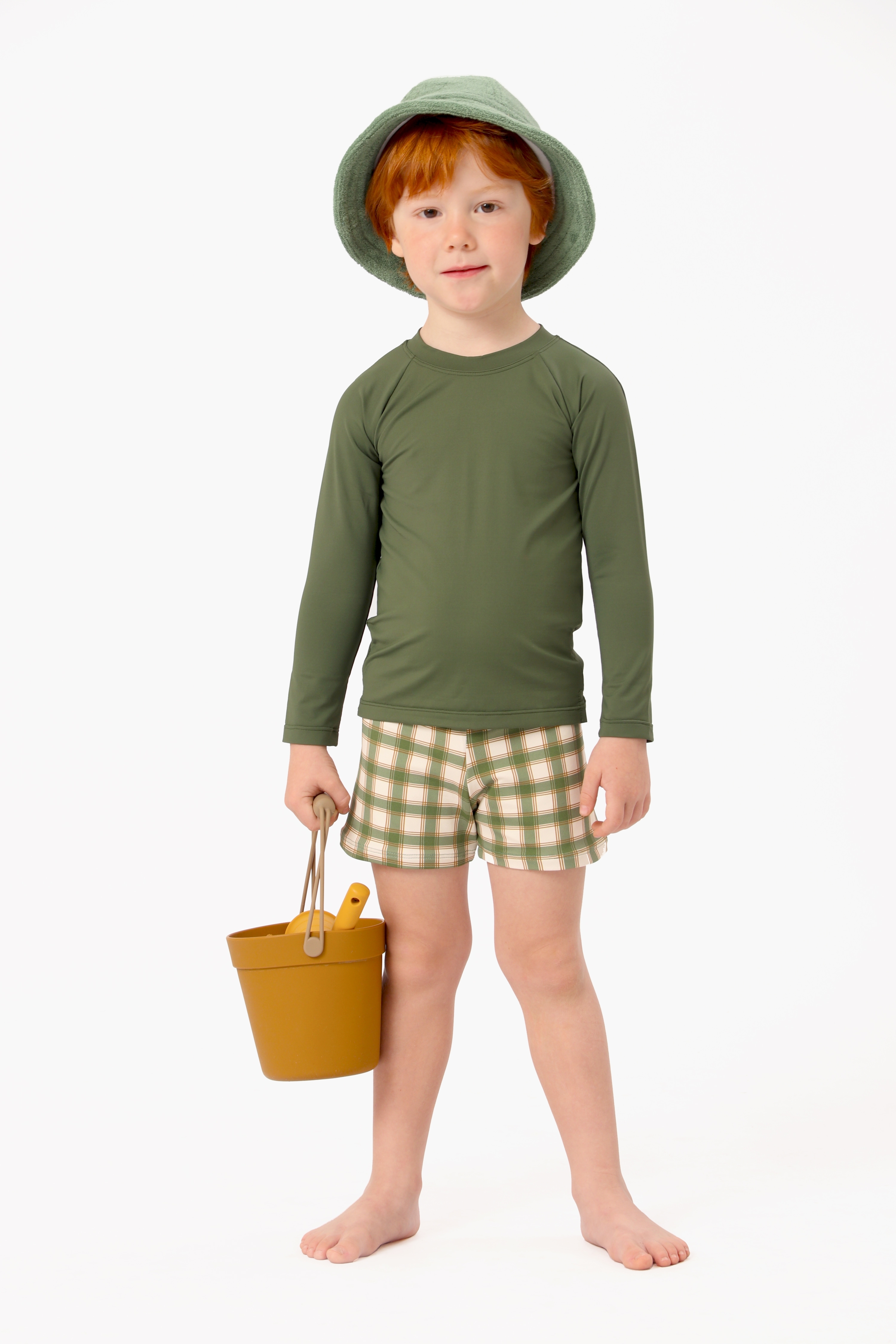 Chapéu Infantil Unissex Atoalhado Verde