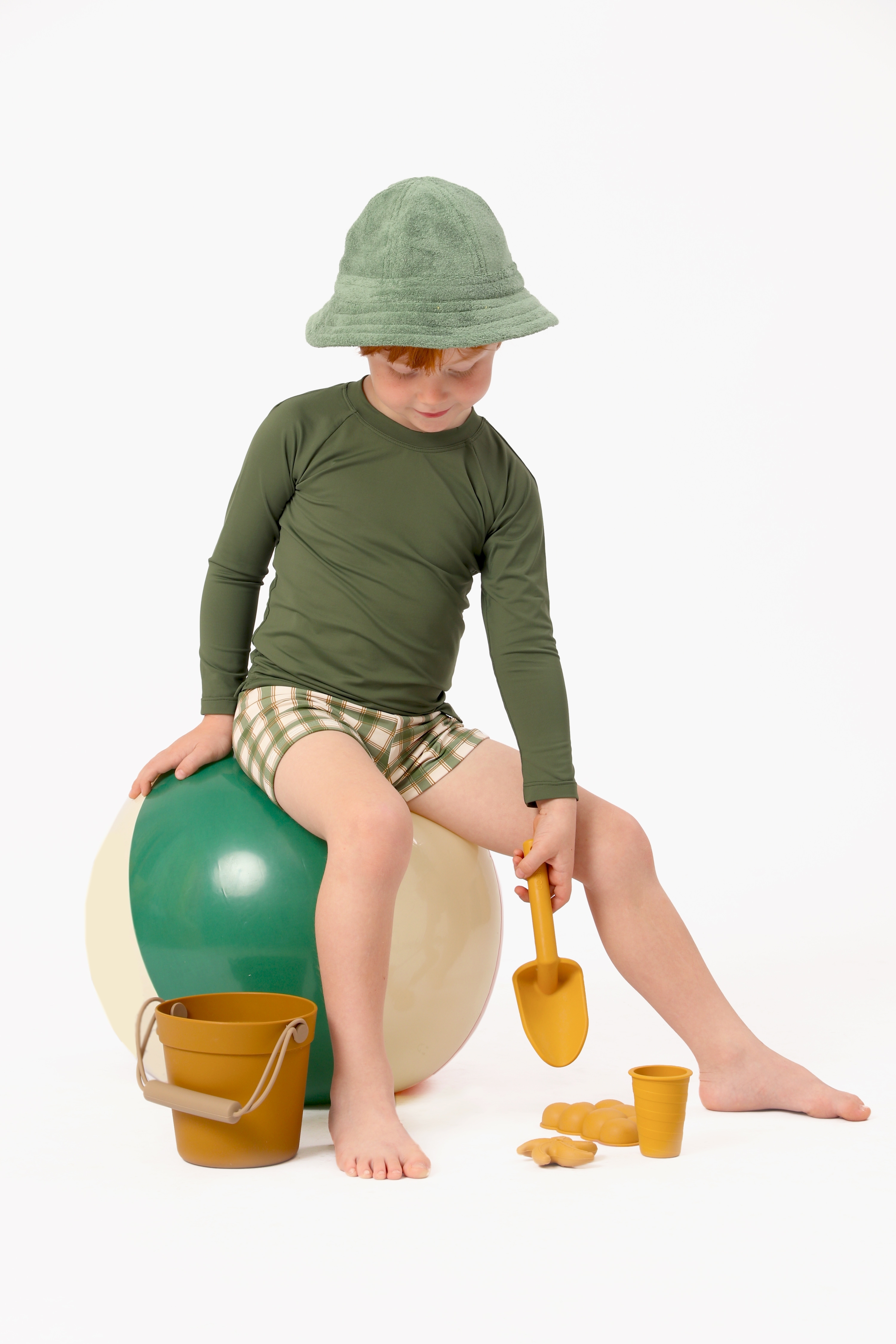 Chapéu Infantil Unissex Atoalhado Verde