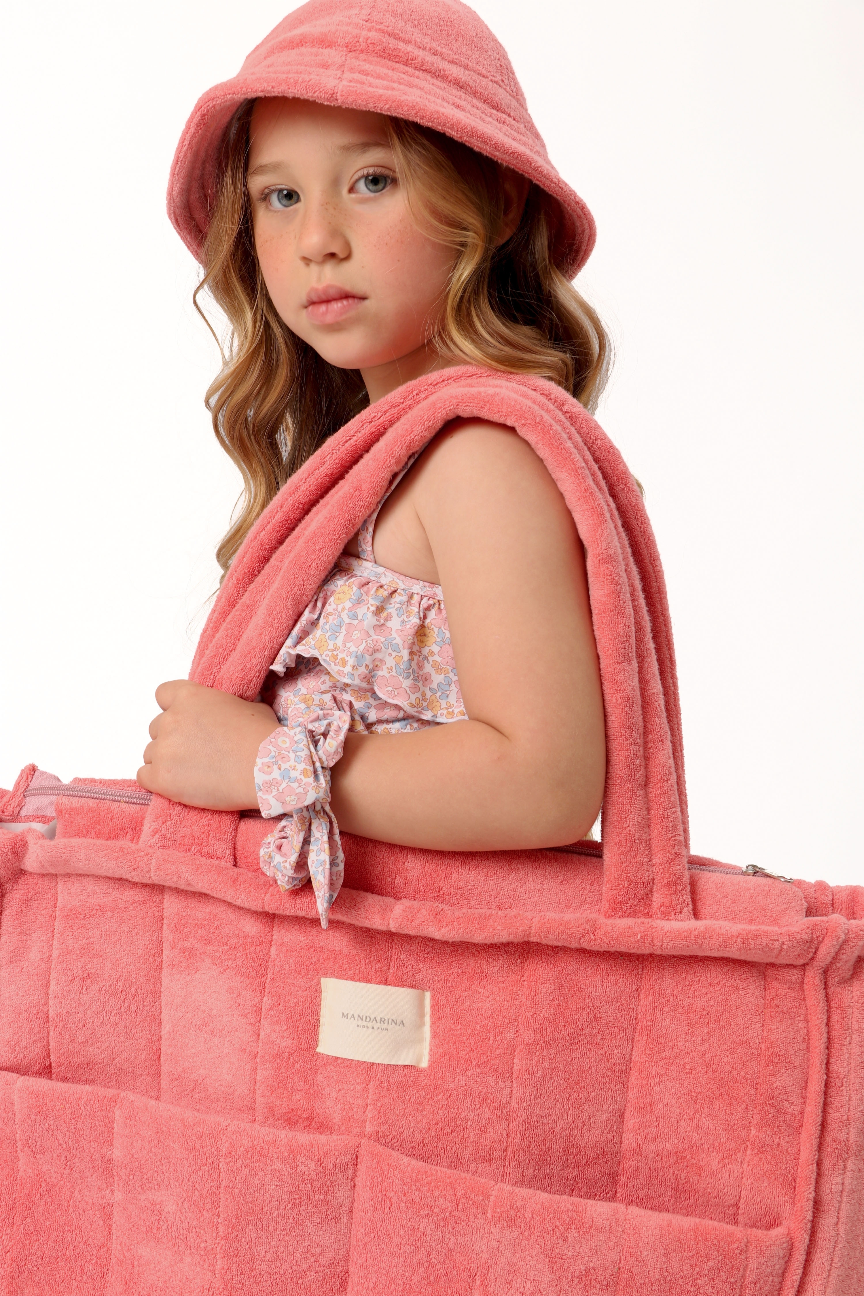 Chapéu Infantil Feminino Atoalhado Rosa