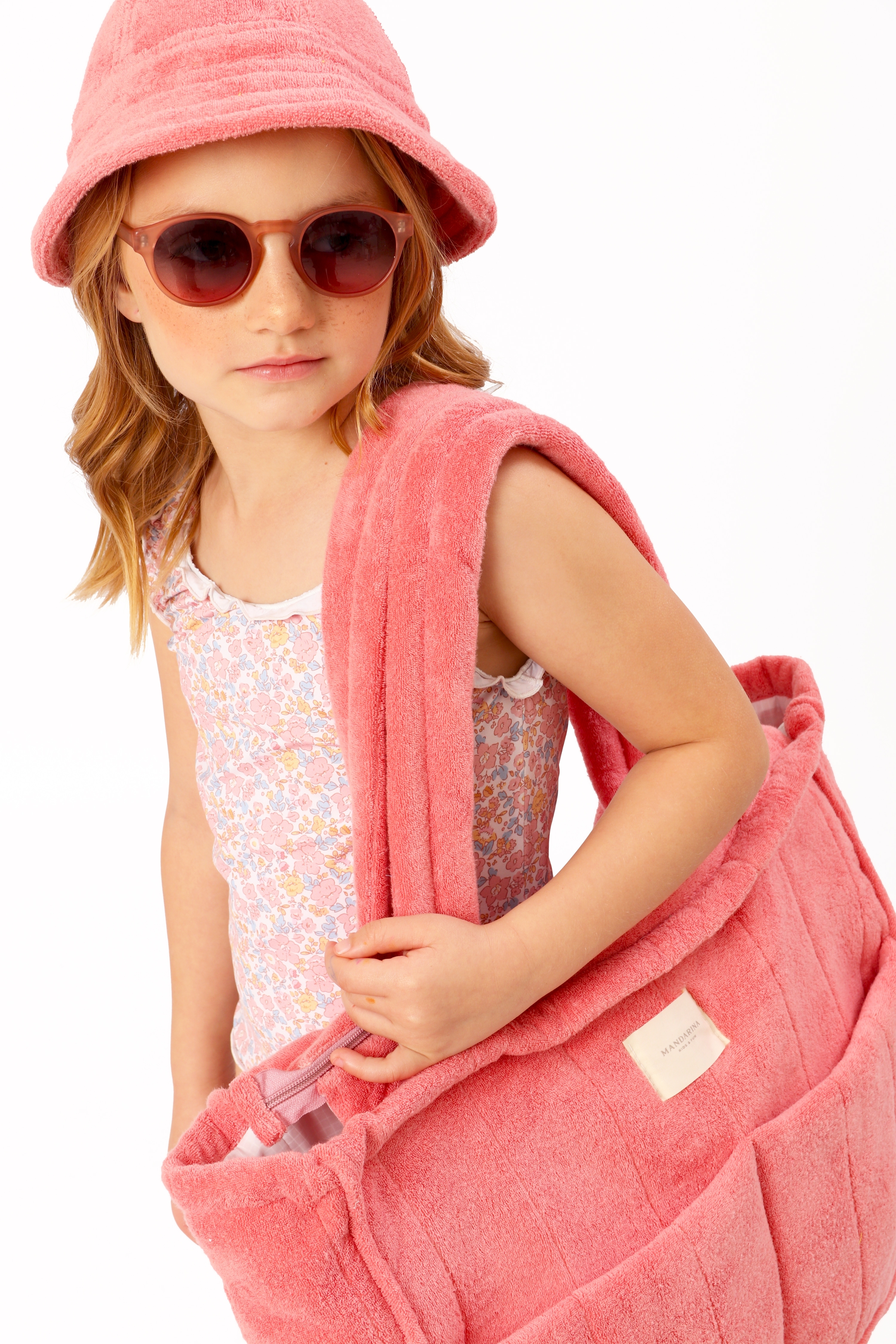 Chapéu Infantil Feminino Atoalhado Rosa