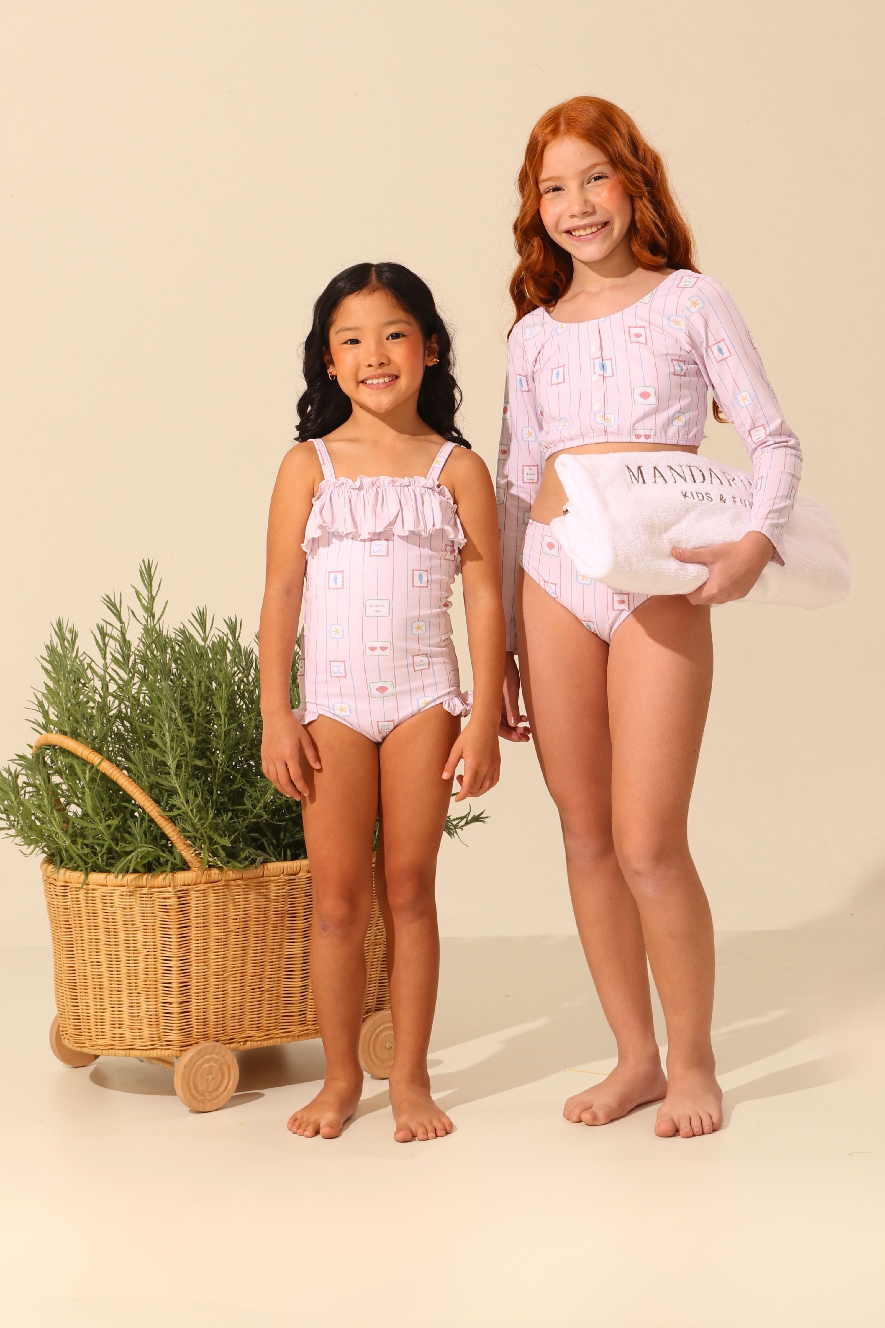Maiô Infantil UV 50 Taormina Conchiglie