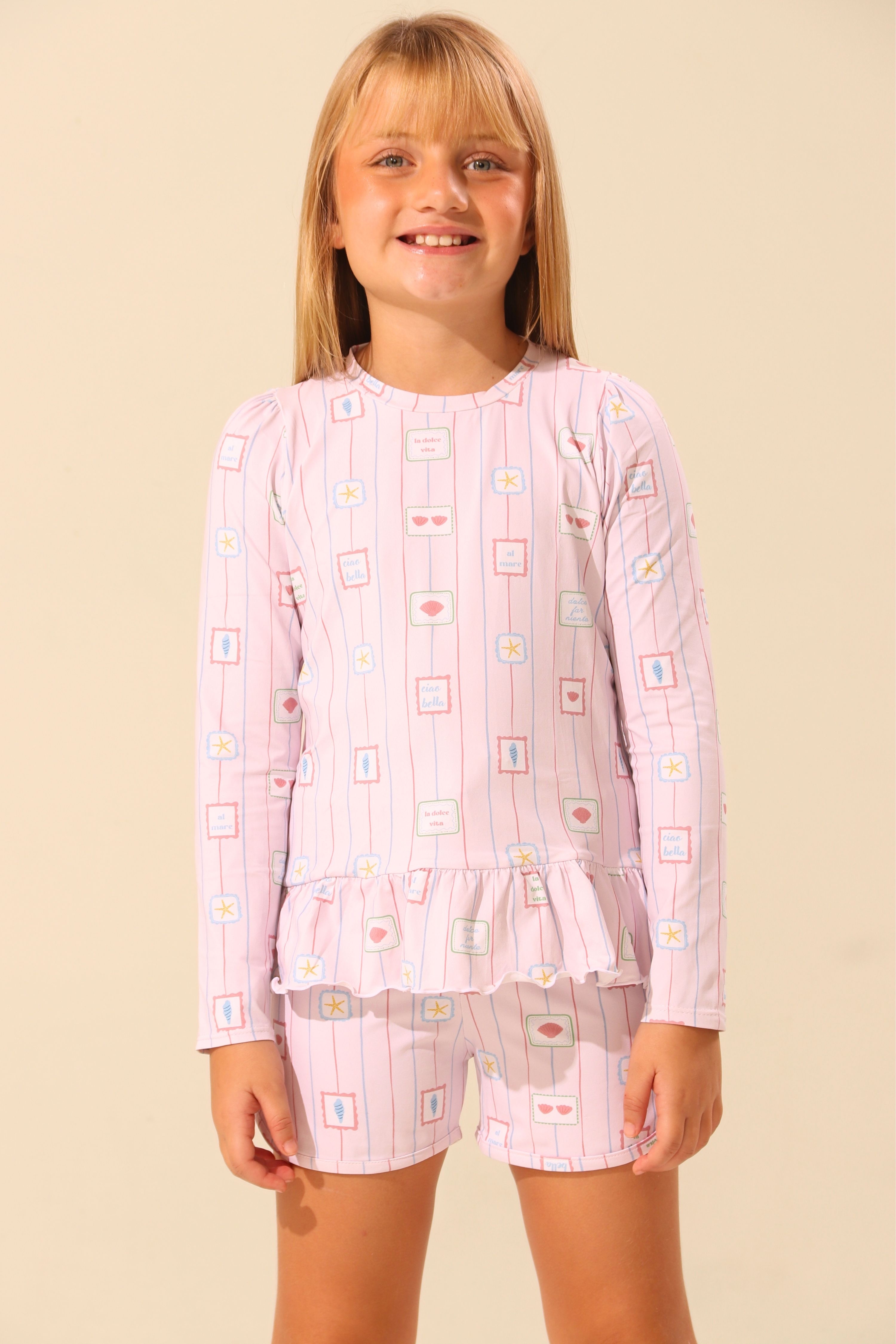 Shorts Ella Infantil UV 50 Conchiglie