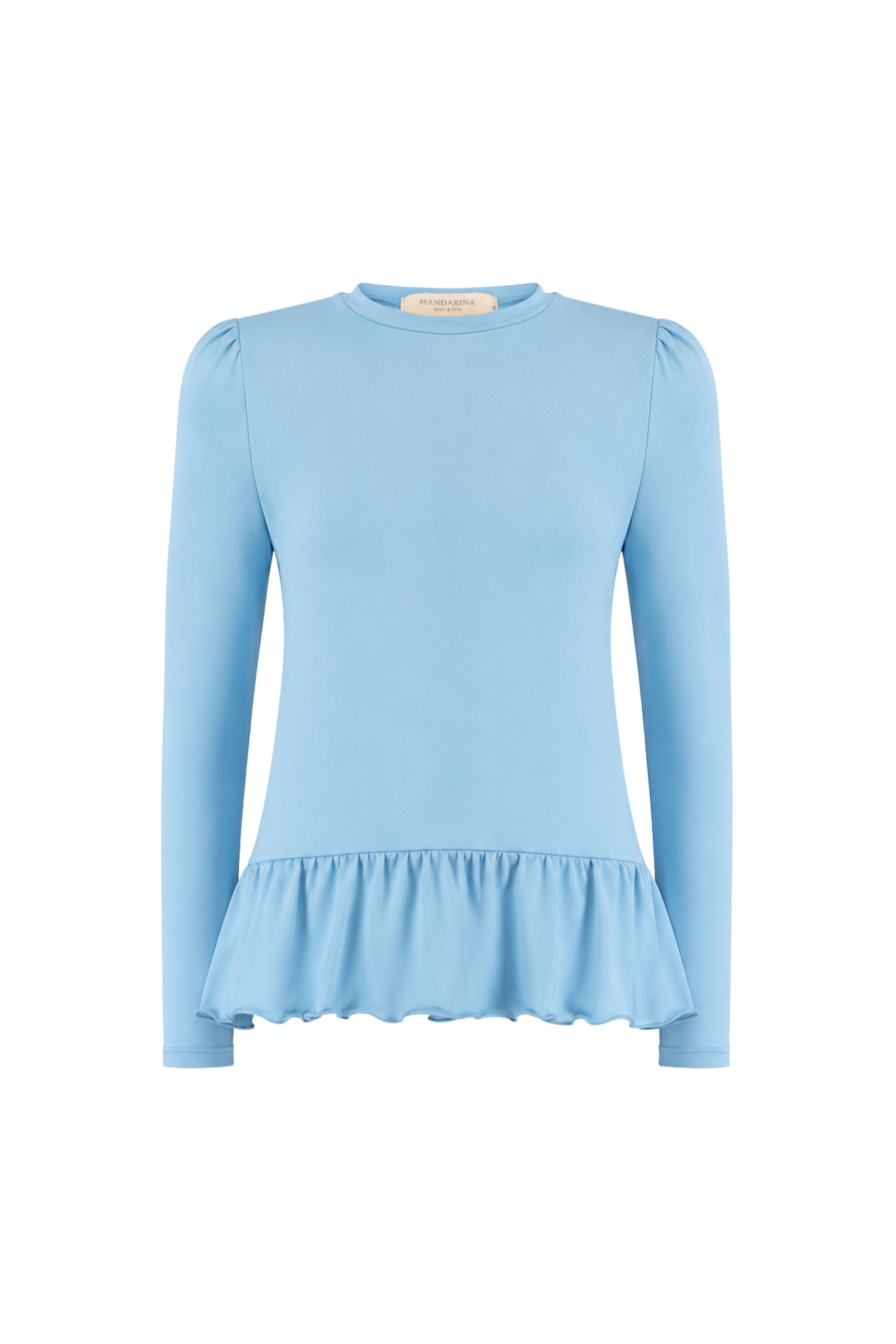 Camiseta Feminina Infantil UV 50 Azul Cielo