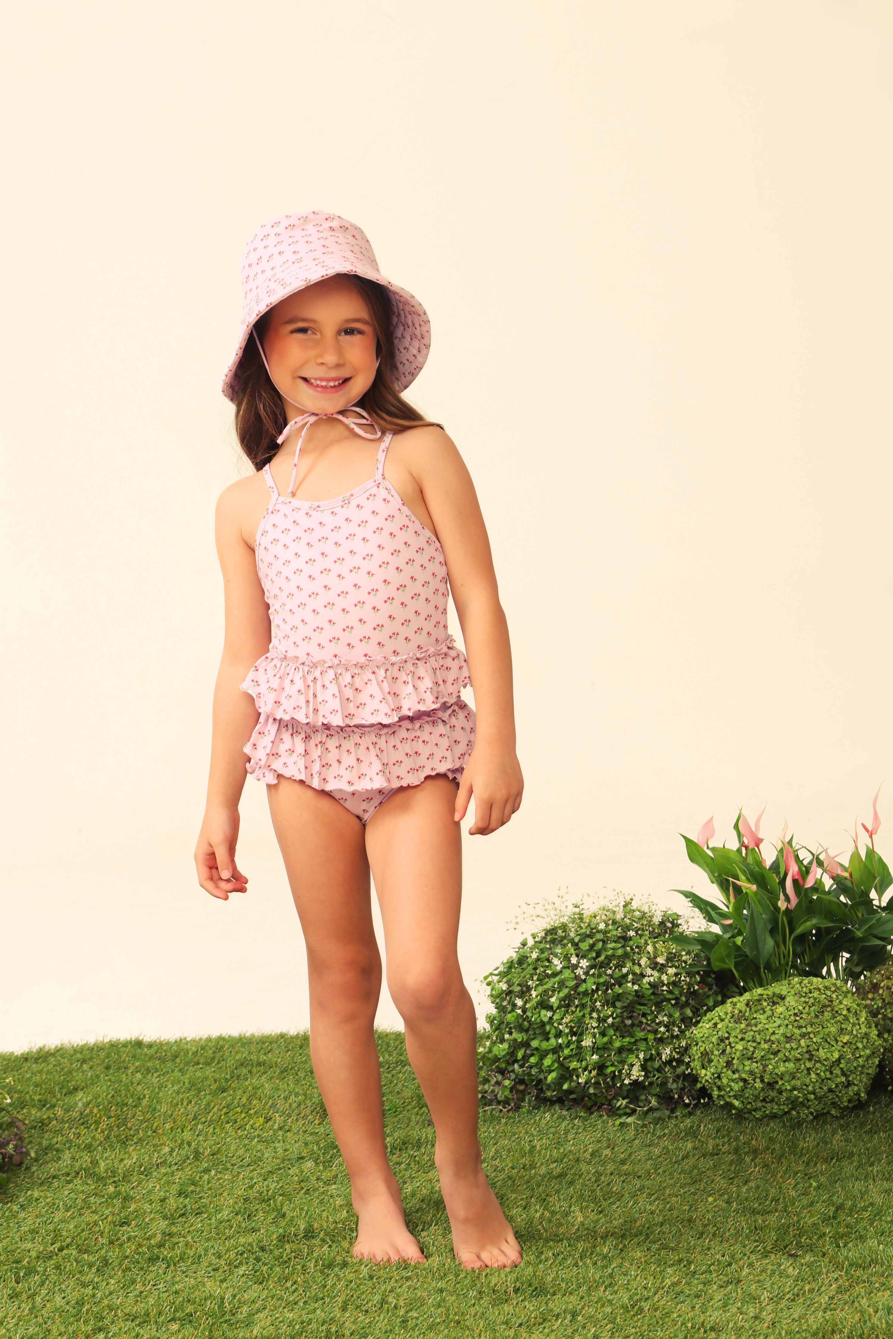 Maiô Infantil UV 50 Donatella Praire Fleuri