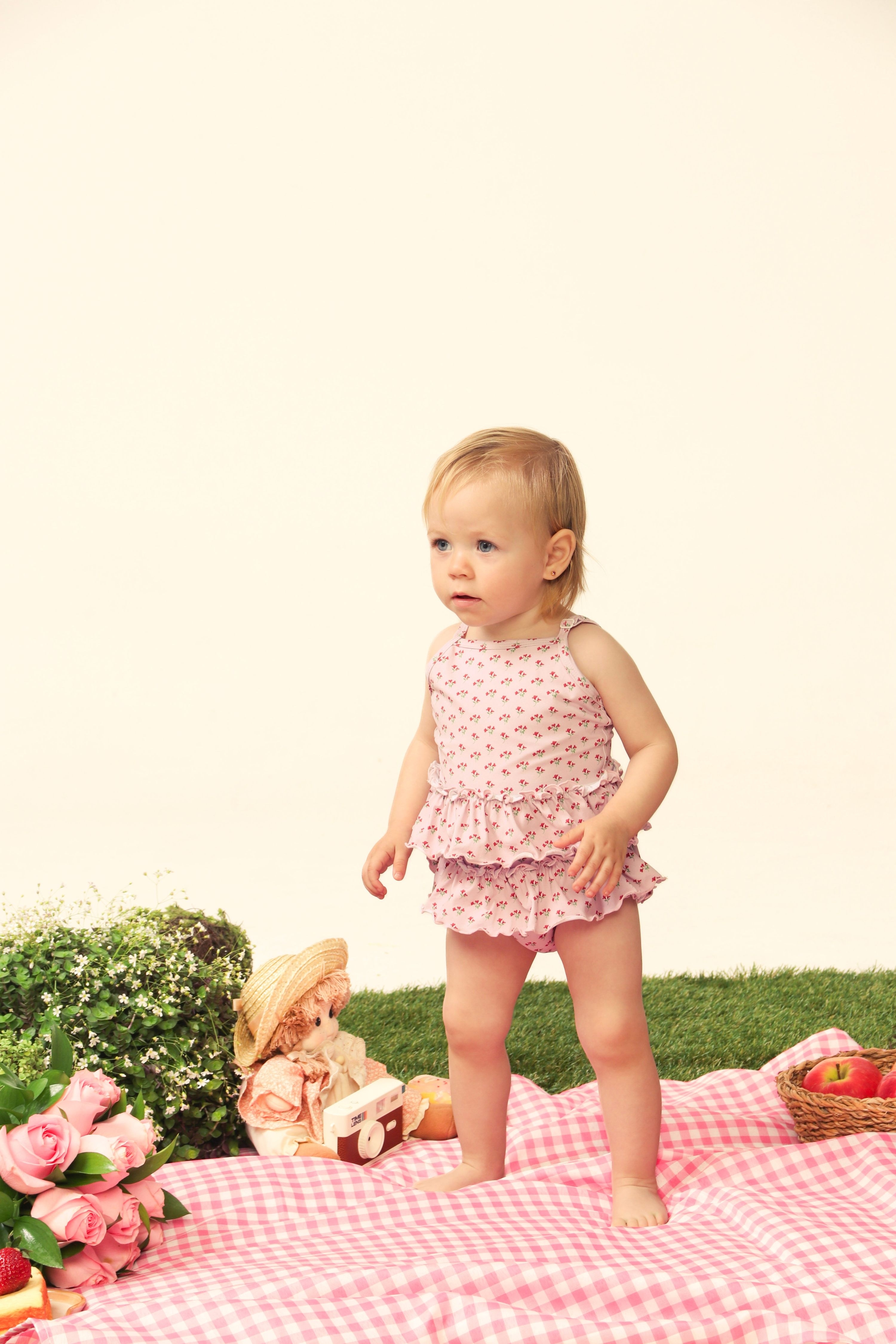 Maiô Infantil UV 50 Donatella Praire Fleuri