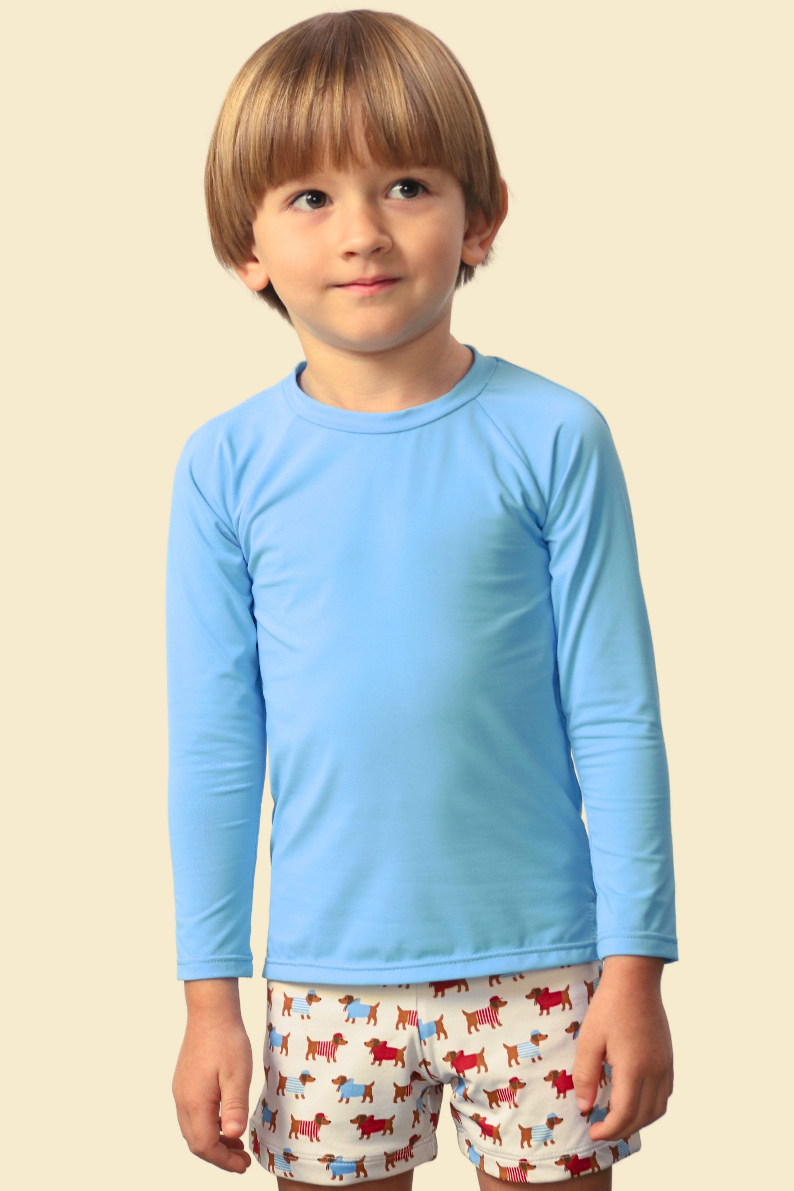 Camiseta Masculina Infantil UV 50 Bleu