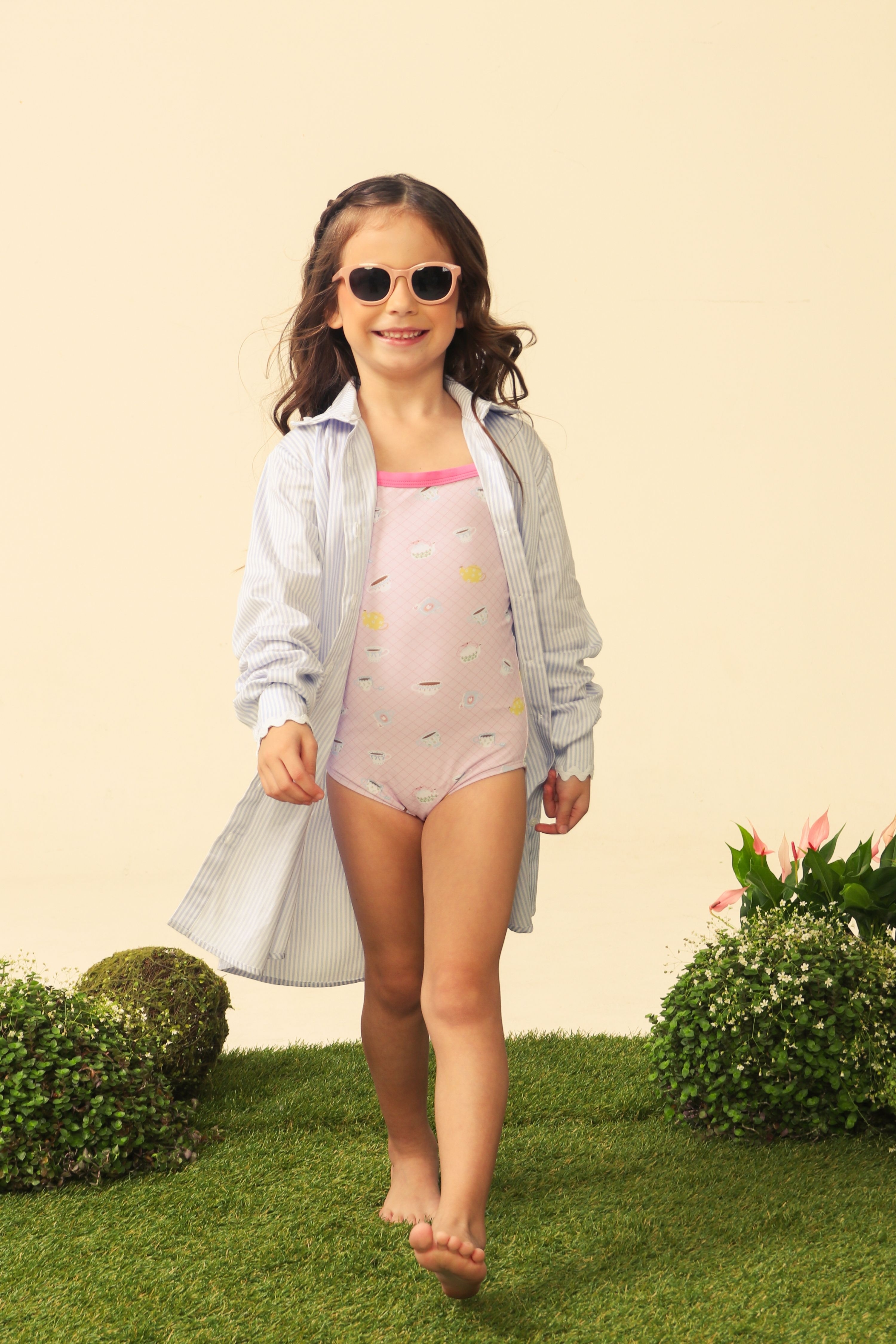 Maiô Infantil UV 50 Violete Piccolo Té