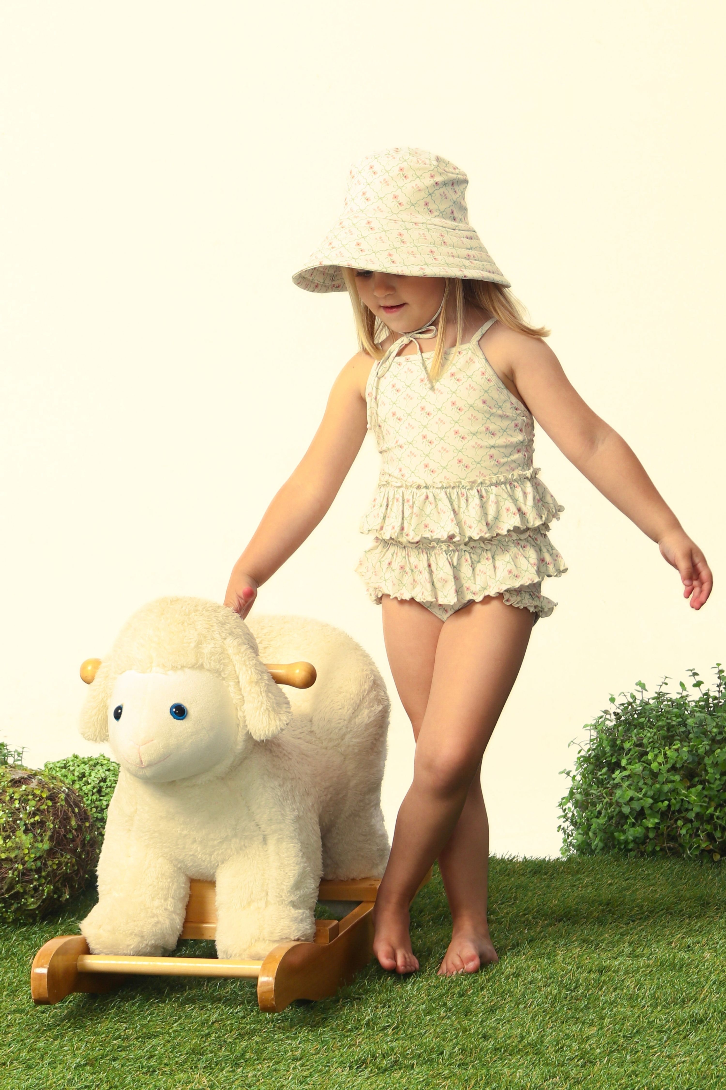 Maiô Infantil UV 50 Donatella Ribbon Garden