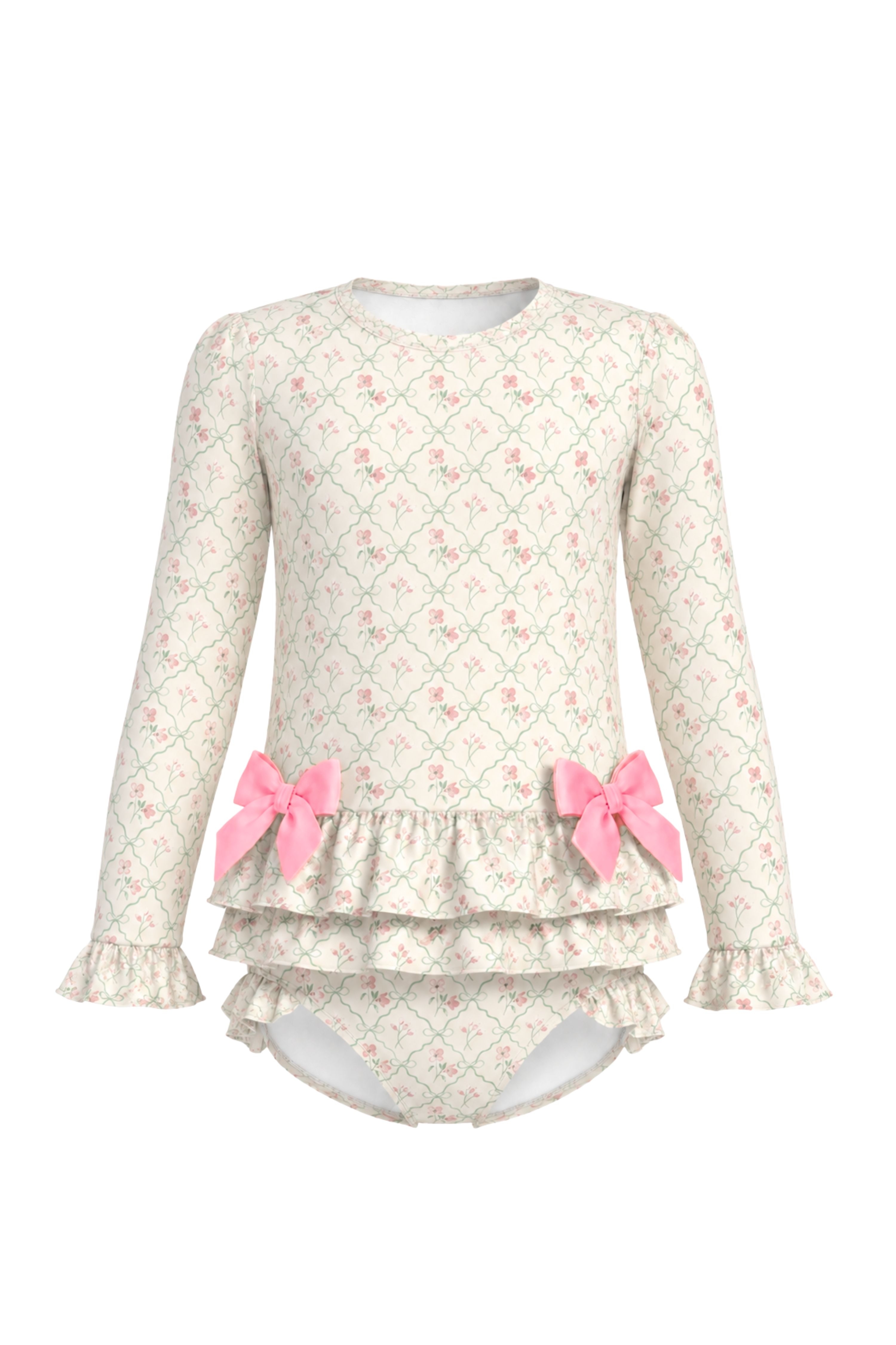 Conjunto Infantil UV 50 Frufru Ribbon Garden